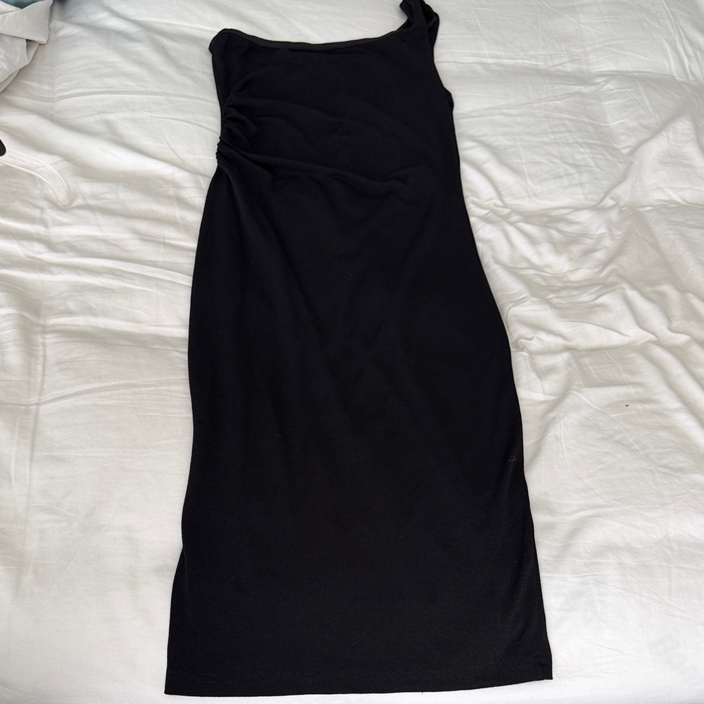 Showpo Chic Black One-Shoulder Dress